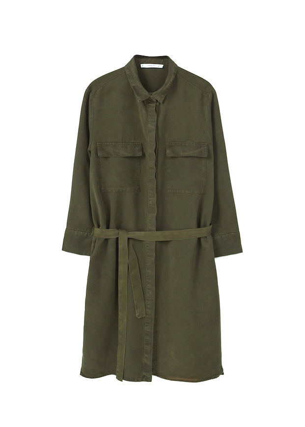 Mango belt shirt dress Khaki – HotBrandDeals Mango belt shirt dress Khaki – HotBrandDeals