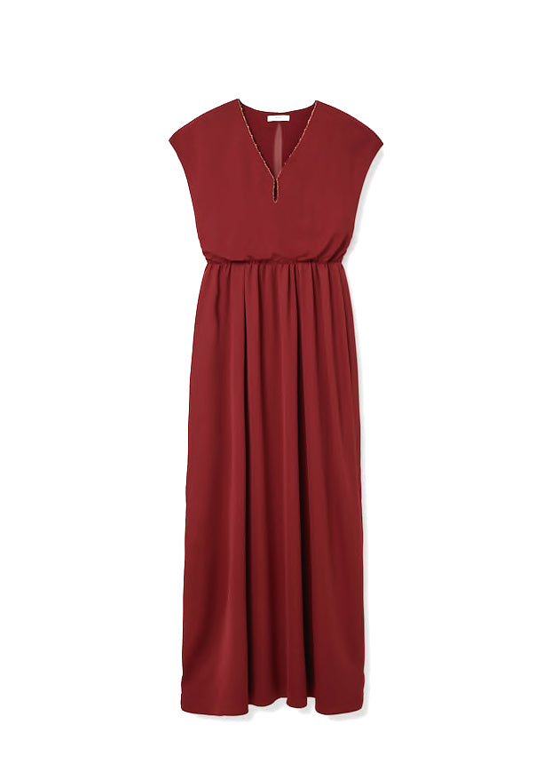 Mango flowy long dress Wine