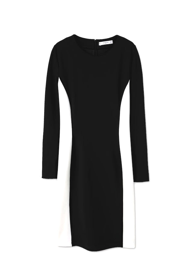 Mango bicolor dress Black and white HotBrandDeals